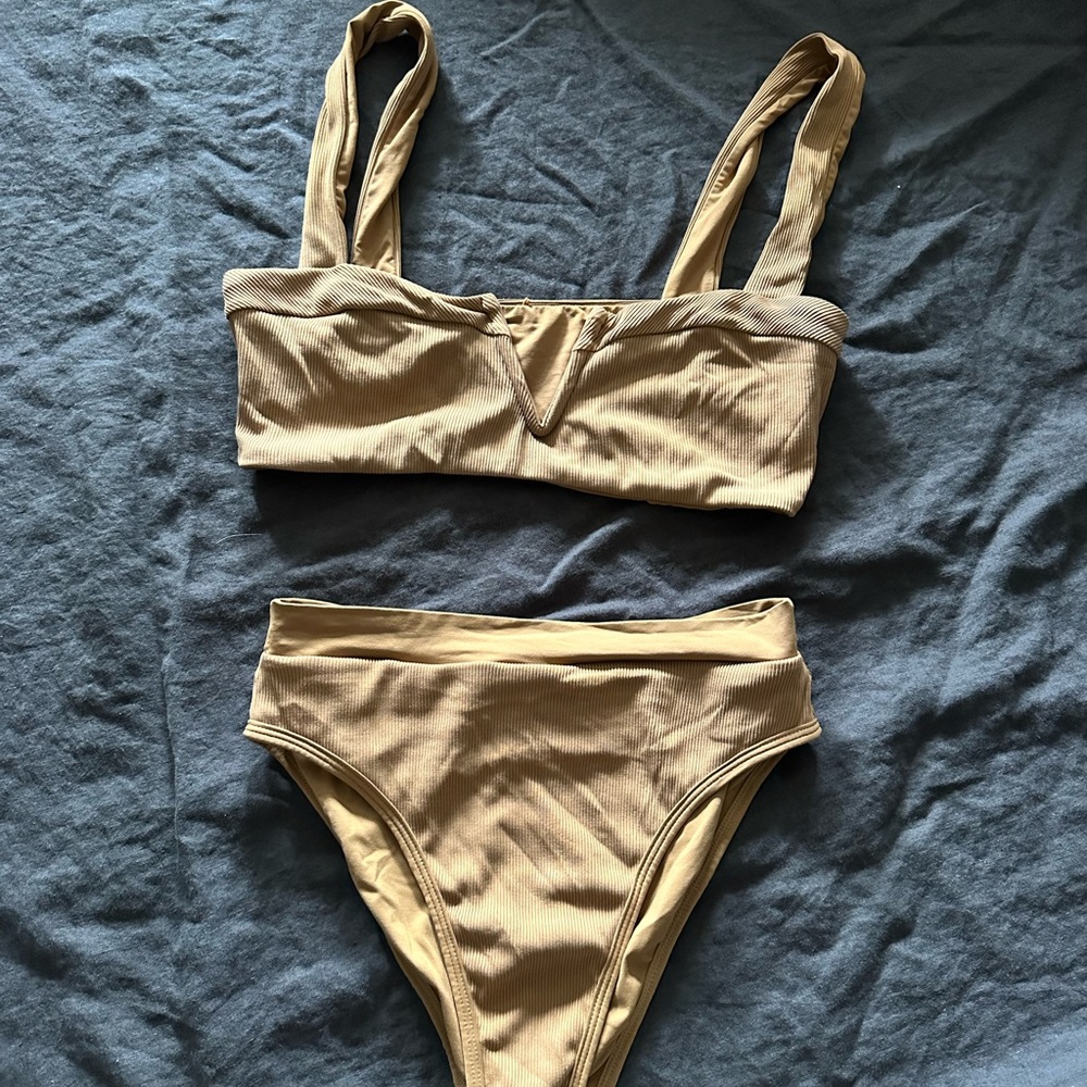 Women's L Space Tan Bikini Set